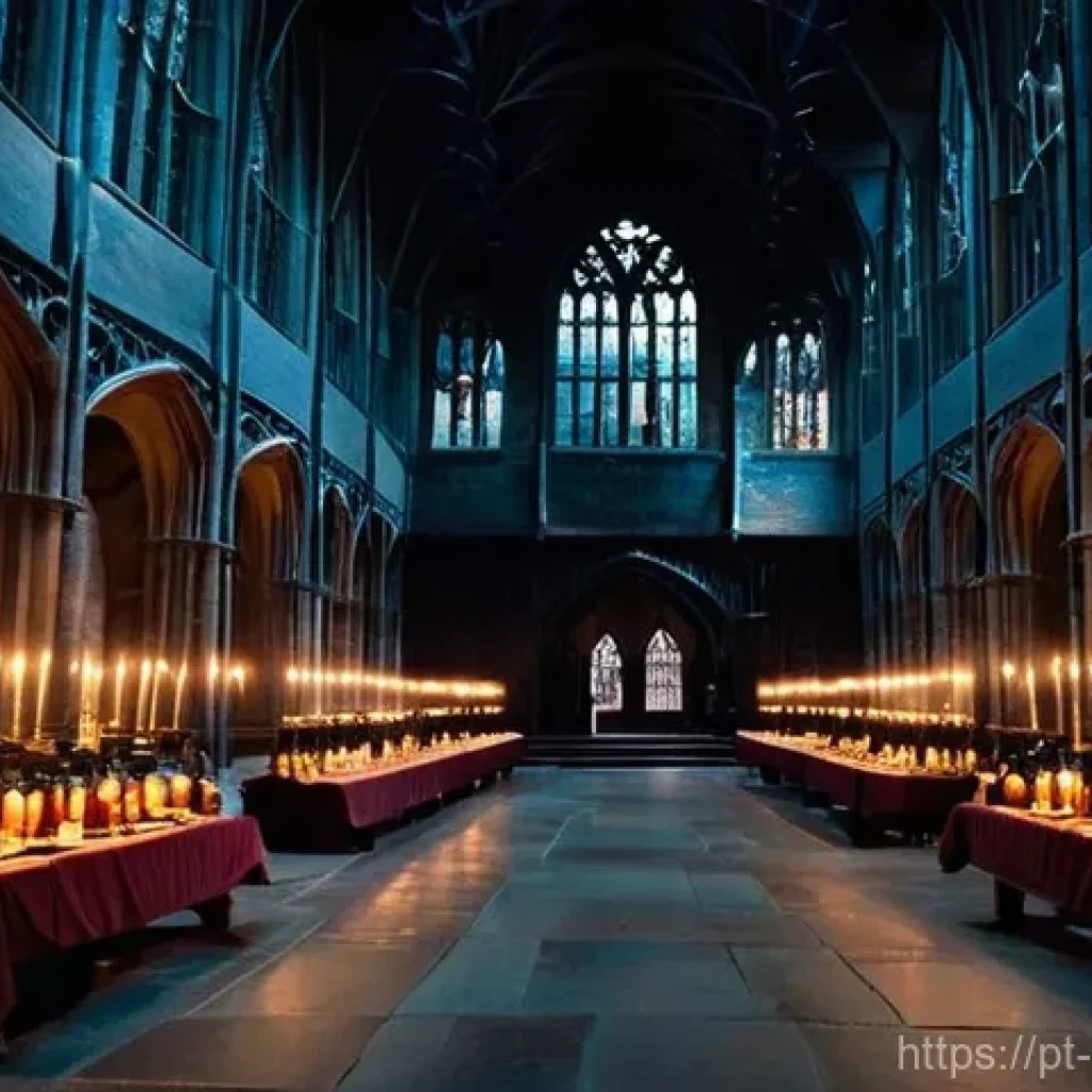 해리포터 스튜디오 방문기 - **Prompt 1: The Grand Arrival at Hogwarts Great Hall**
"A vibrant, bustling scene depicting fami...