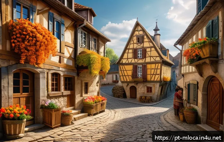 디즈니 영화 촬영된 장소 - A picturesque medieval French village inspired by &ldquo;Beauty and the Beast,&rdquo; featuring charming half-ti...